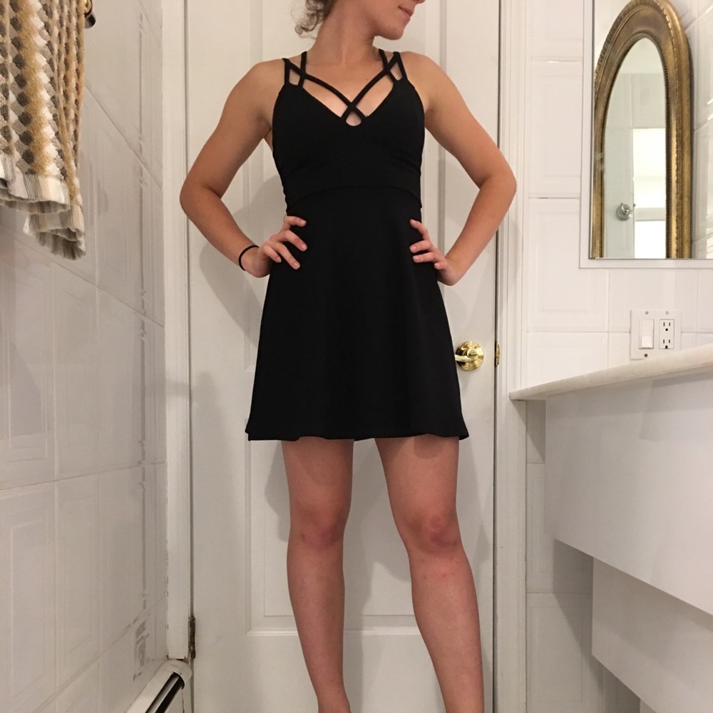 Strappy Black Cocktail Dress